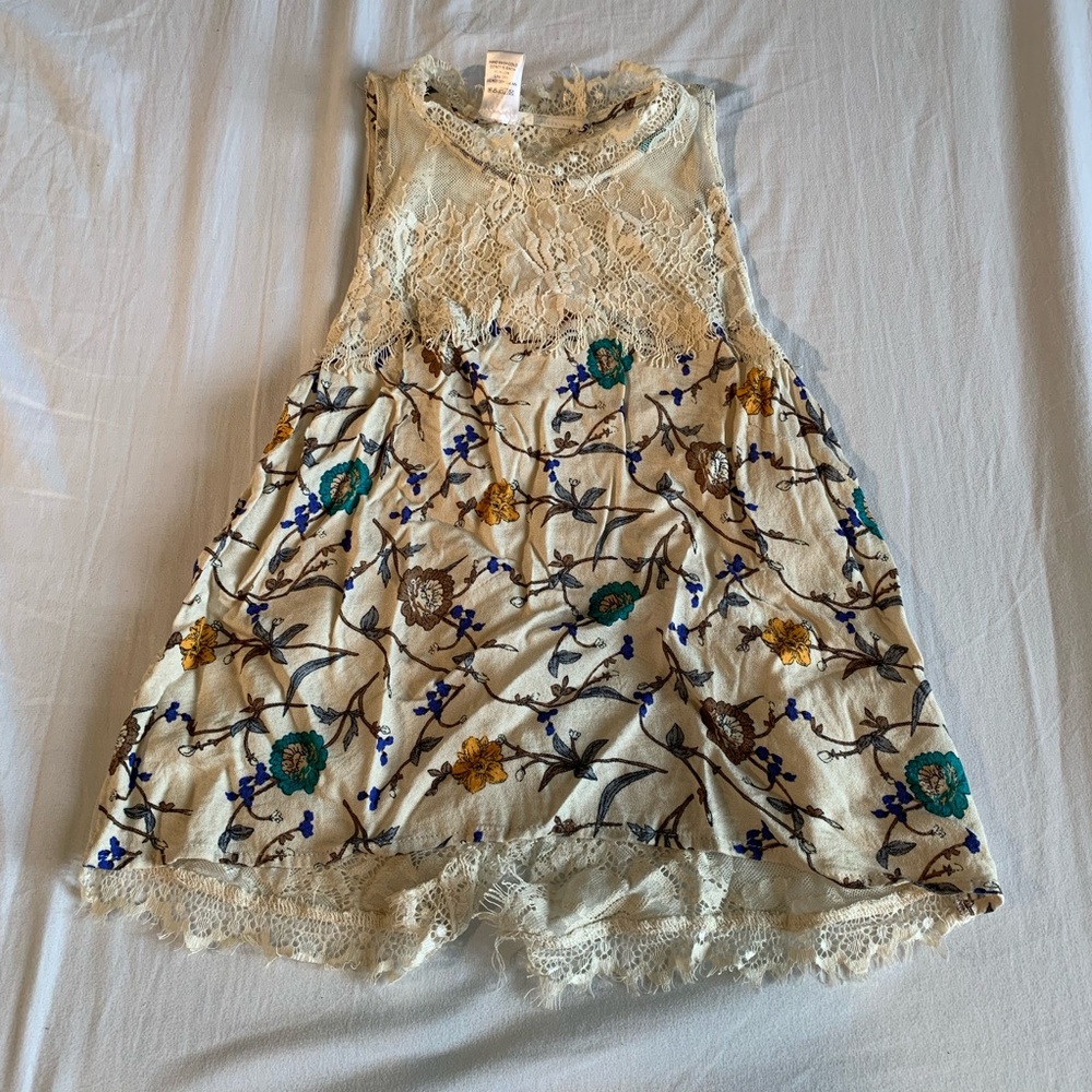 Dry goods lace back top